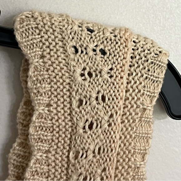 Women’s Grace+Karma Boho Anthropology Knit Crochet Top Size Large Button Front - Picture 2 of 9